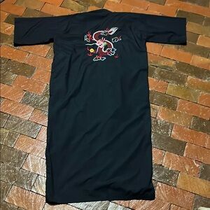 Plum Blossom Asian Vintage Oriental dragon dressing gown size XL